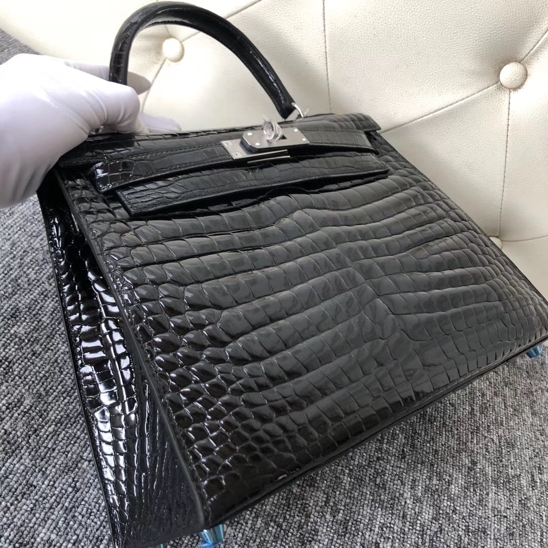 香港中西區凱莉包定制價格 Hong Kong Hermes Kelly 28cm 倒V 澳洲灣鱷 供珠鱷魚