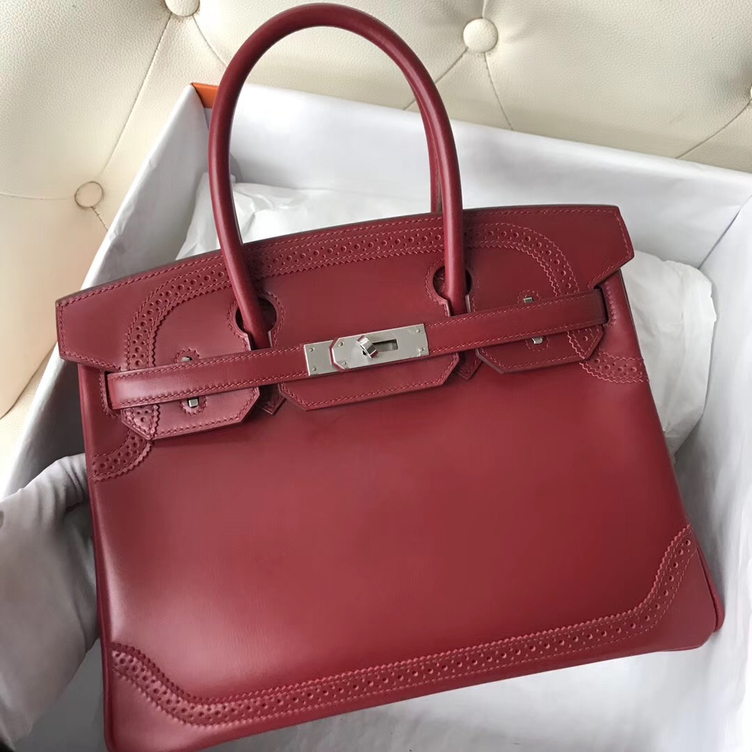 香港中西區鉑金包蕾絲邊款 Hong Kong Hermes Birkin 30cm Ghillise Box皮蕾絲邊