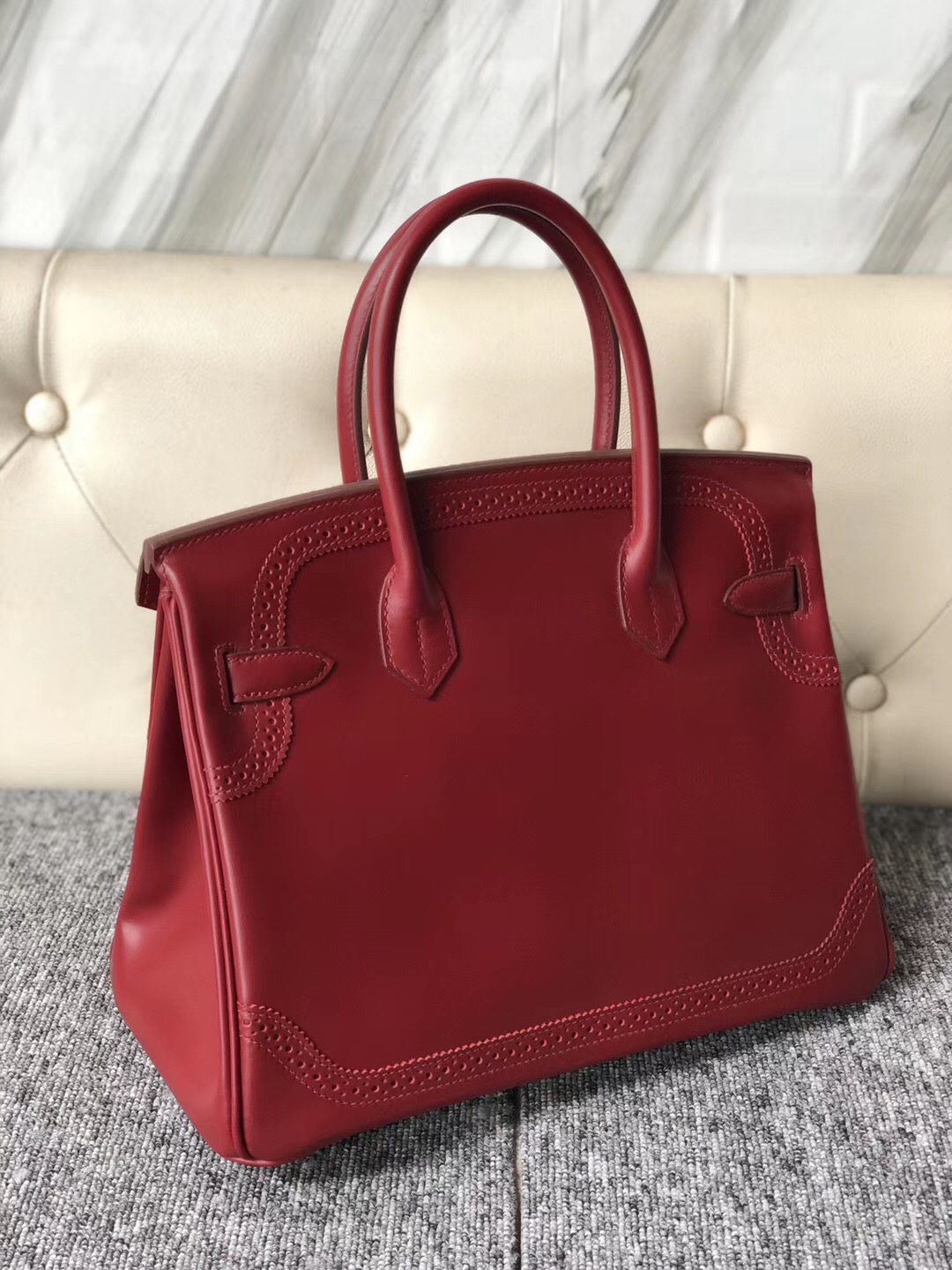 香港中西區鉑金包蕾絲邊款 Hong Kong Hermes Birkin 30cm Ghillise Box皮蕾絲邊