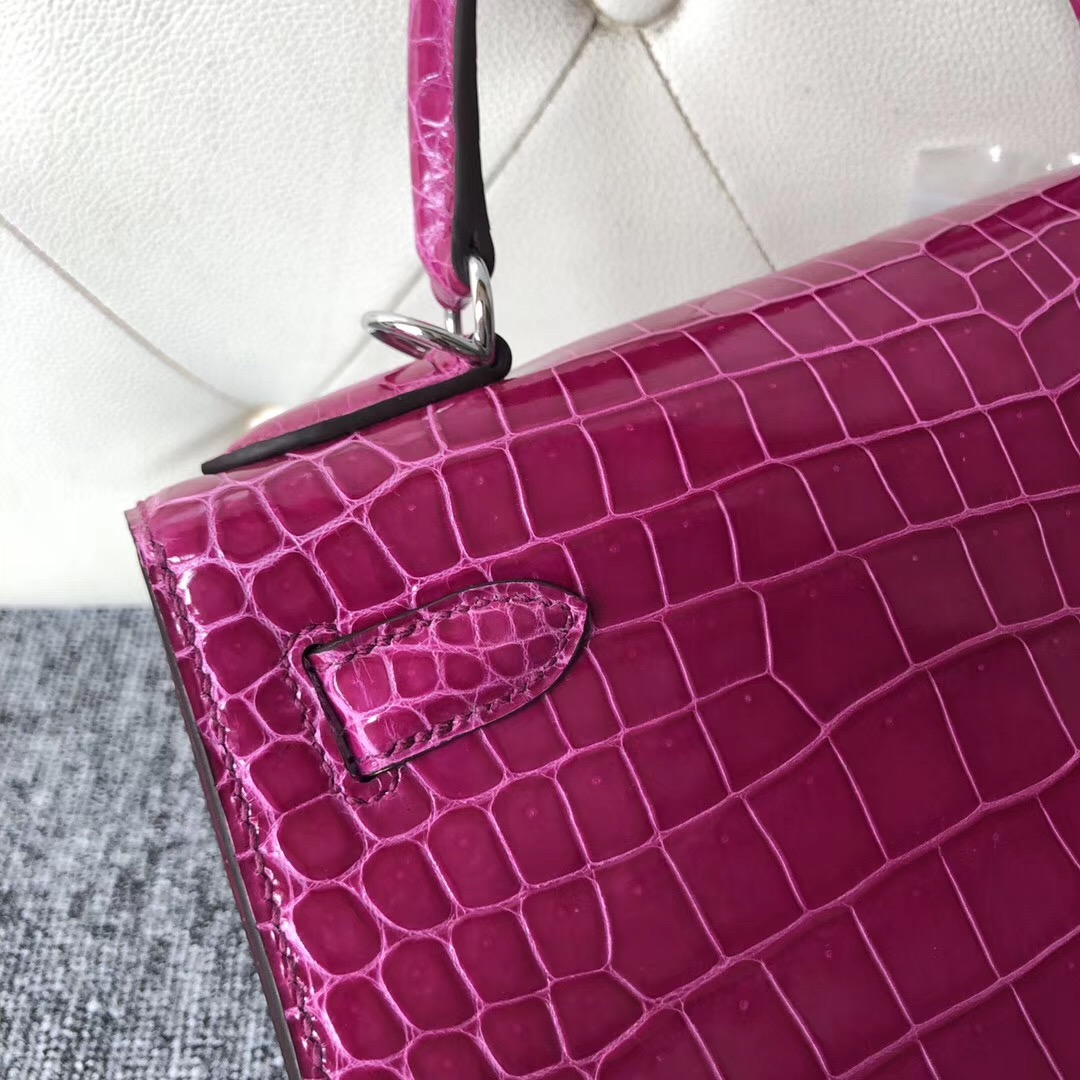 Hermes Kelly 28cm J5 Rose Sheheraradez 天方夜譚粉紫 倒V 澳洲灣鱷