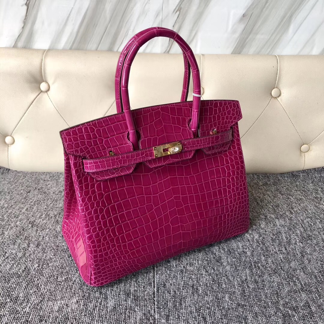 香港荃灣 深水埗 鉑金包 Hermes Birkin 30cm 澳洲灣鱷 J5 Rose Sheheraradez