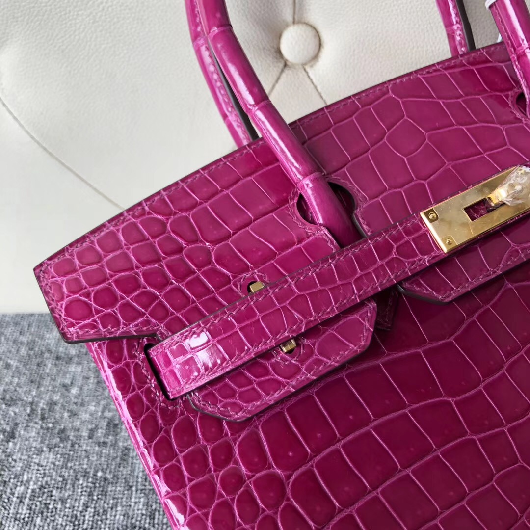 香港荃灣 深水埗 鉑金包 Hermes Birkin 30cm 澳洲灣鱷 J5 Rose Sheheraradez