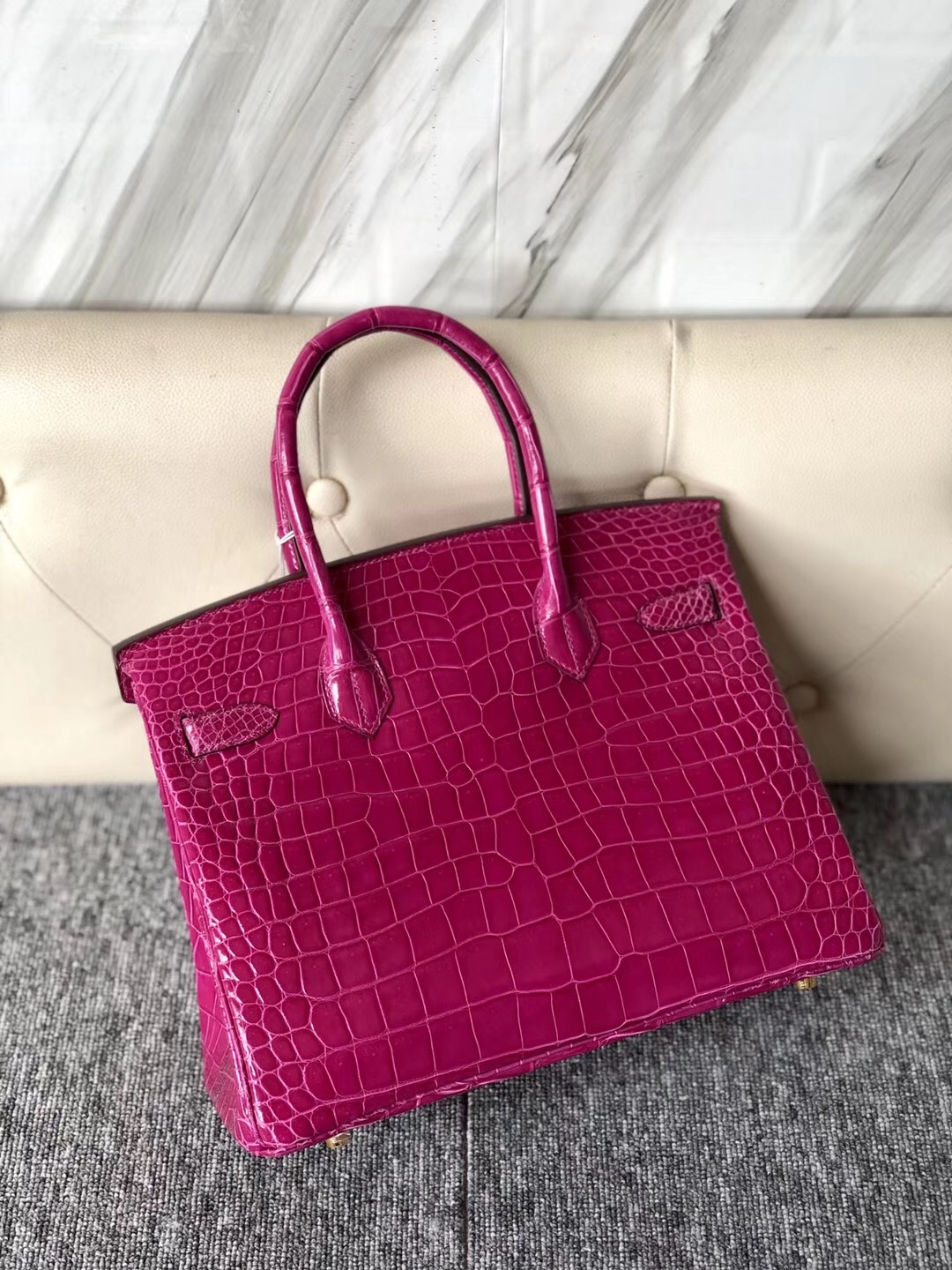 香港荃灣 深水埗 鉑金包 Hermes Birkin 30cm 澳洲灣鱷 J5 Rose Sheheraradez