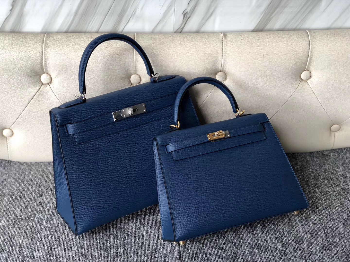 臺灣臺北市愛馬仕凱莉包價格 Hermes Kelly 28cm S4深邃藍 Deep Blue Epsom