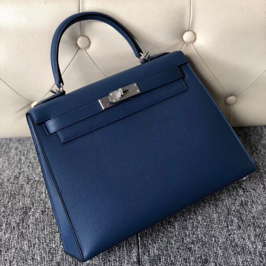 臺灣臺北市愛馬仕凱莉包價格 Hermes Kelly 28cm S4深邃藍 Deep Blue Epsom