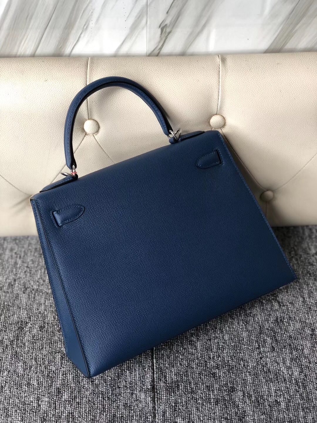 臺灣臺北市愛馬仕凱莉包價格 Hermes Kelly 28cm S4深邃藍 Deep Blue Epsom