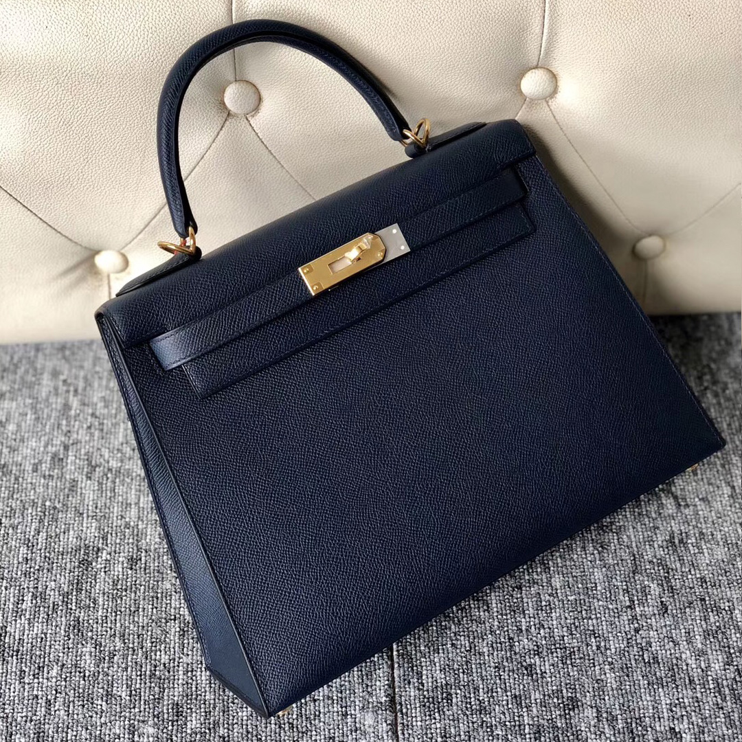 臺灣桃園市 愛馬仕凱莉包價格 Taiwan Hermes Kelly 28cm CK76 Blue indigo 深海藍