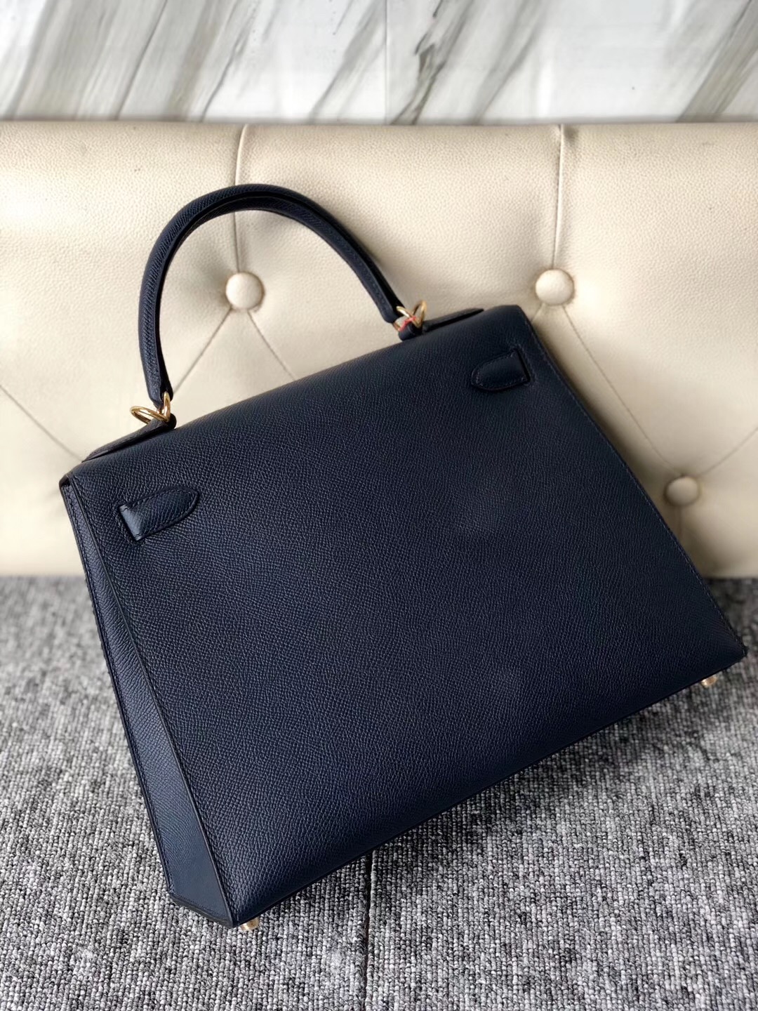 臺灣桃園市 愛馬仕凱莉包價格 Taiwan Hermes Kelly 28cm CK76 Blue indigo 深海藍