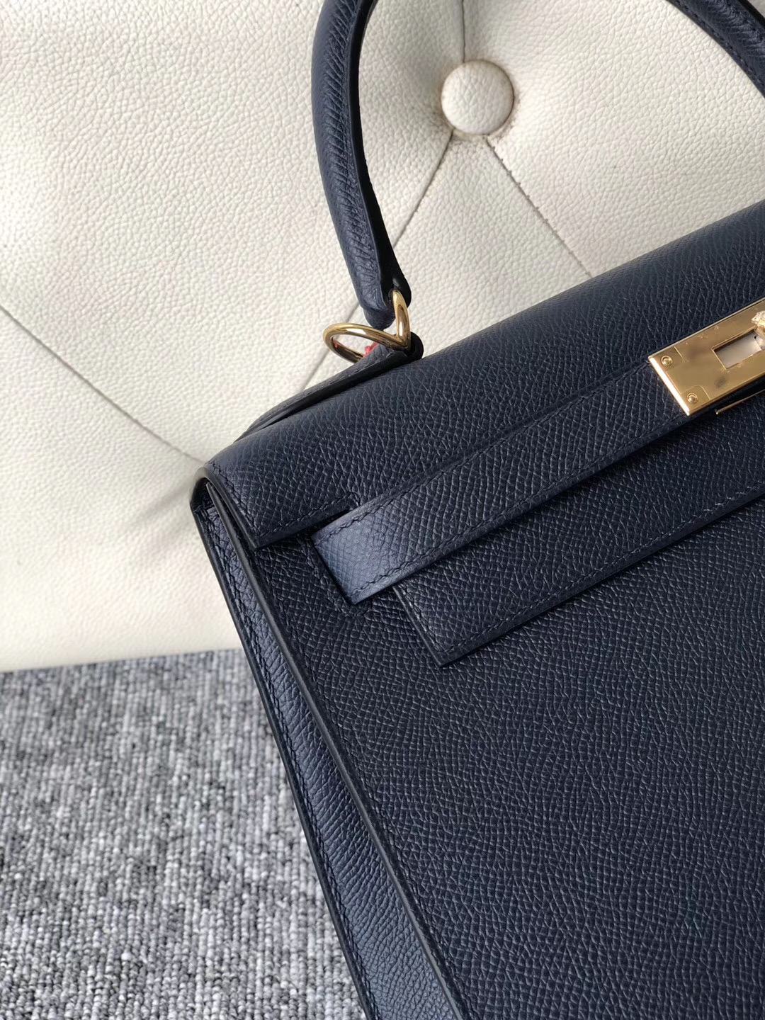 臺灣桃園市 愛馬仕凱莉包價格 Taiwan Hermes Kelly 28cm CK76 Blue indigo 深海藍