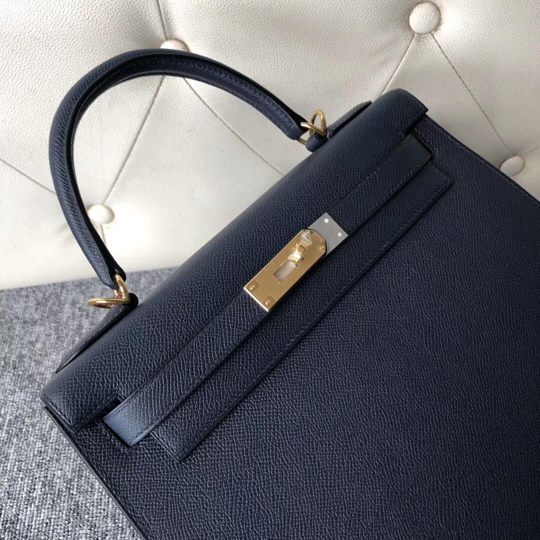 臺灣桃園市 愛馬仕凱莉包價格 Taiwan Hermes Kelly 28cm CK76 Blue indigo 深海藍