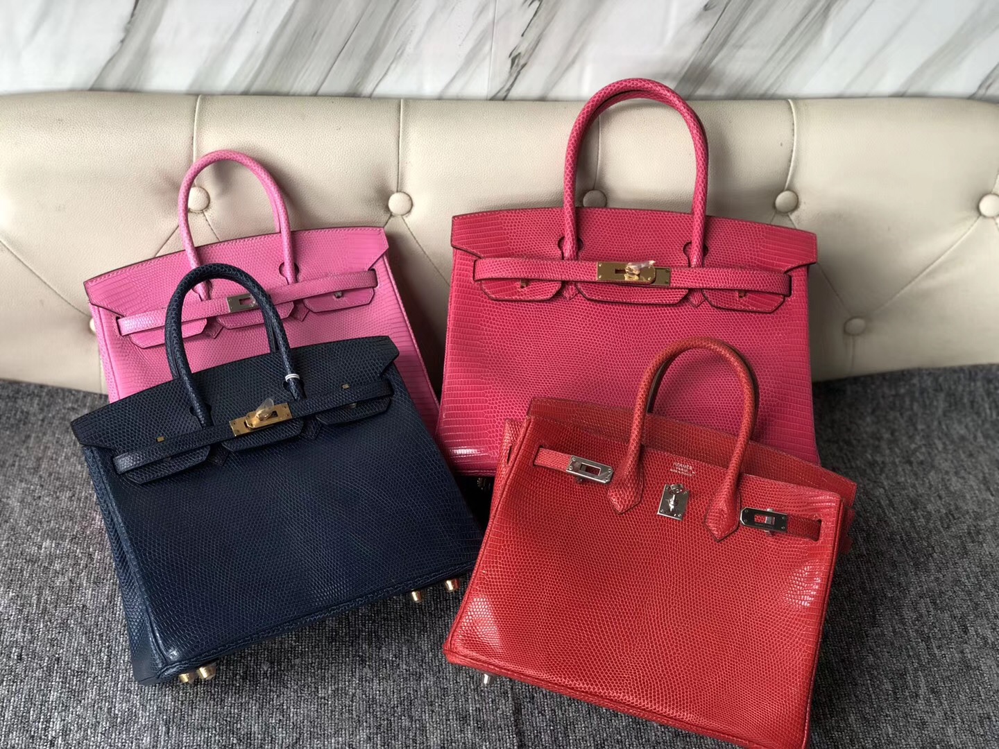 臺中市愛馬仕包包 Taiwan Hermes Birkin 25cm CK57 Bordeaux Lizard 波爾多酒紅