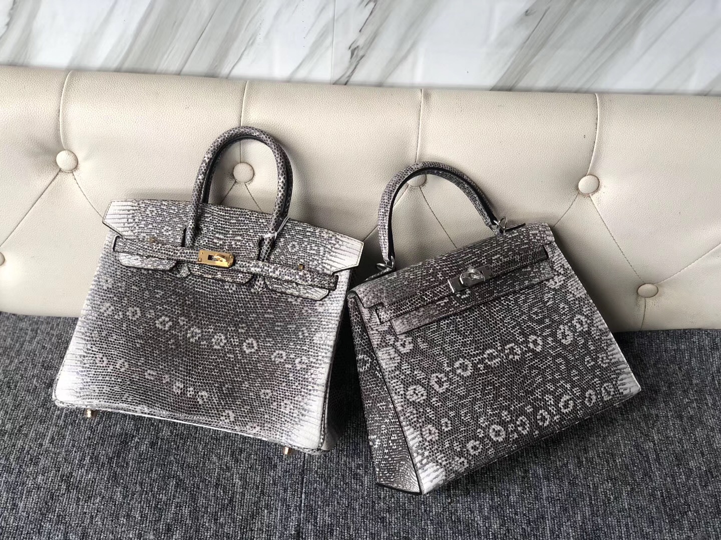 Taiwan Hermes Birkin 25cm Lizard 01自然色 蜥蜴皮 Himalaya 喜馬拉雅