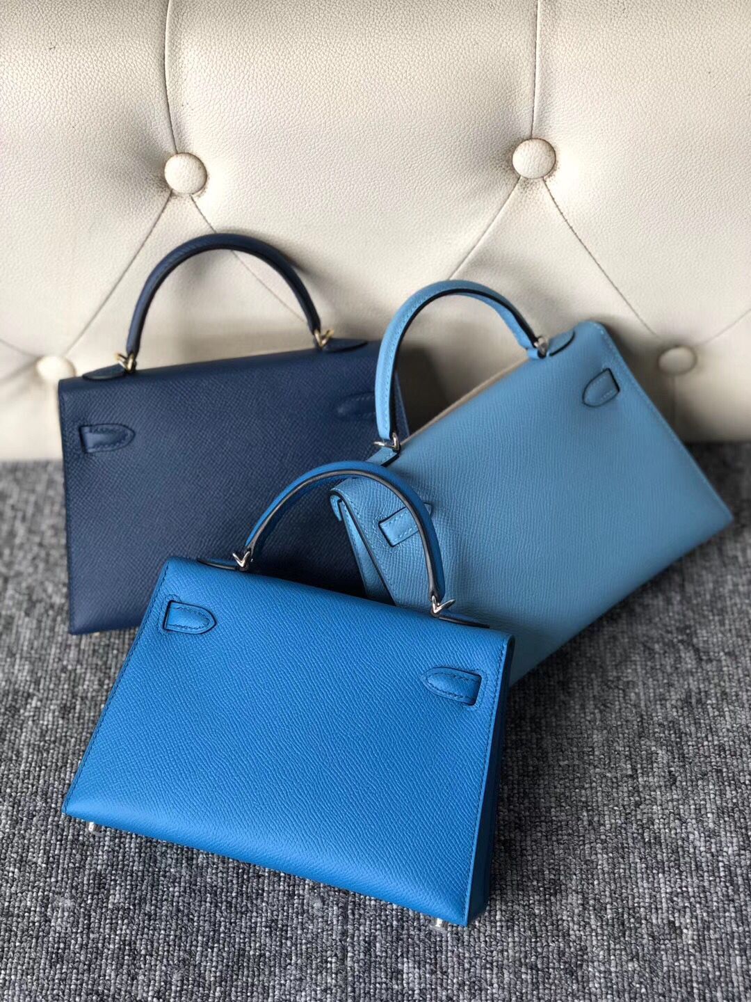 Hong Kong Hermes Kelly mini 2 Ⅱ CK73寶石藍 Blue Sapphire P3北方藍