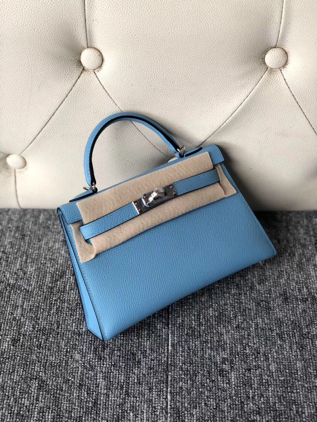 Hong Kong Hermes Kelly mini 2 Ⅱ CK73寶石藍 Blue Sapphire P3北方藍