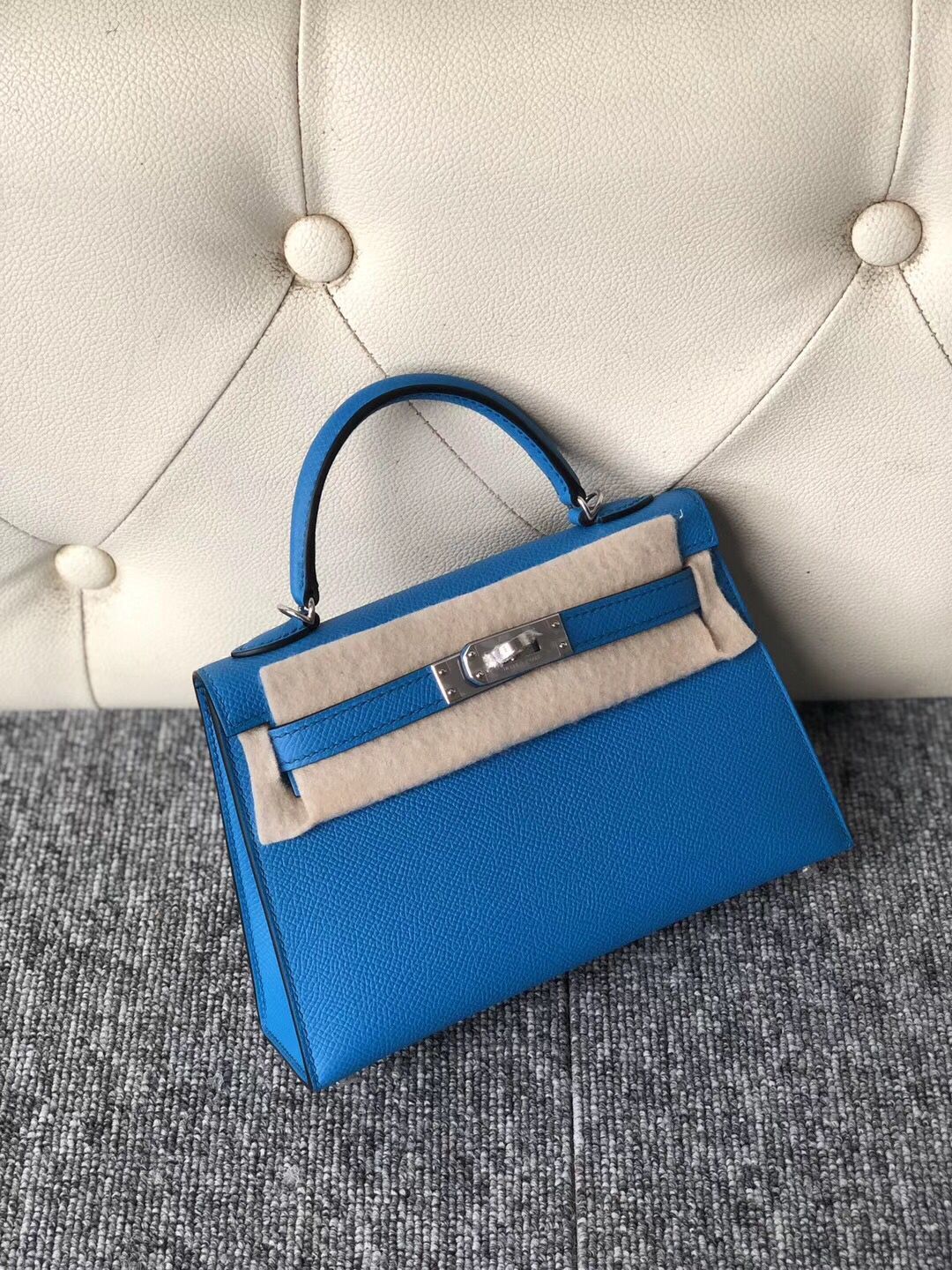 Hong Kong Hermes Kelly mini 2 Ⅱ CK73寶石藍 Blue Sapphire P3北方藍