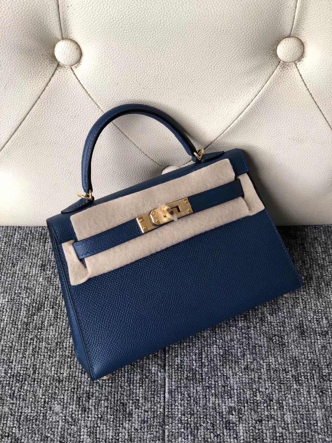 Hong Kong Hermes Kelly mini 2 Ⅱ CK73寶石藍 Blue Sapphire P3北方藍