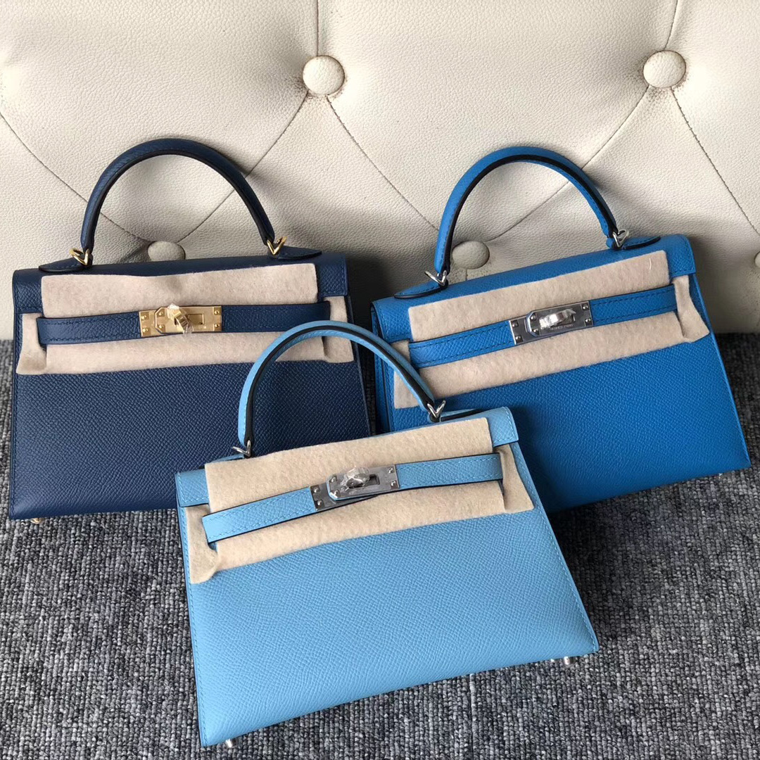 Hong Kong Hermes Kelly mini 2 Ⅱ CK73寶石藍 Blue Sapphire P3北方藍