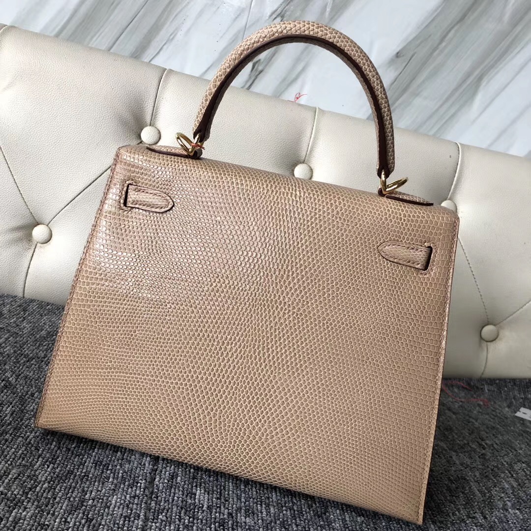 愛馬仕臺灣新竹市凱莉包 Hermes Kelly 25cm CK14 beige 杏色 Lizard