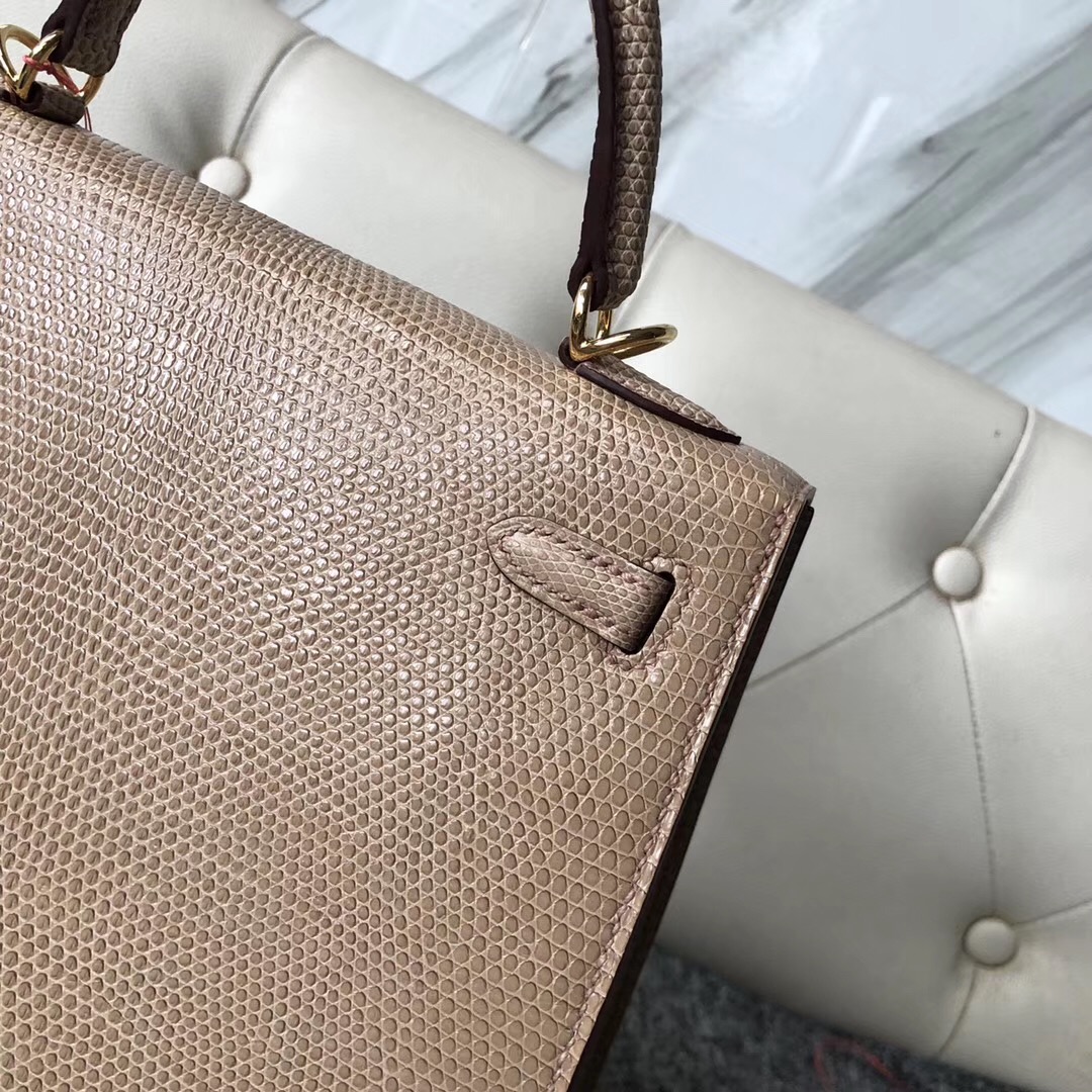 愛馬仕臺灣新竹市凱莉包 Hermes Kelly 25cm CK14 beige 杏色 Lizard