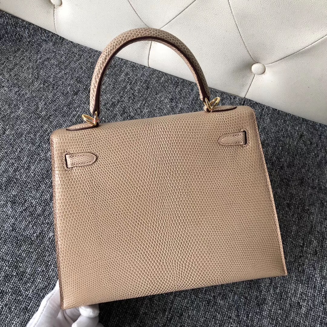 愛馬仕臺灣新竹市凱莉包 Hermes Kelly 25cm CK14 beige 杏色 Lizard