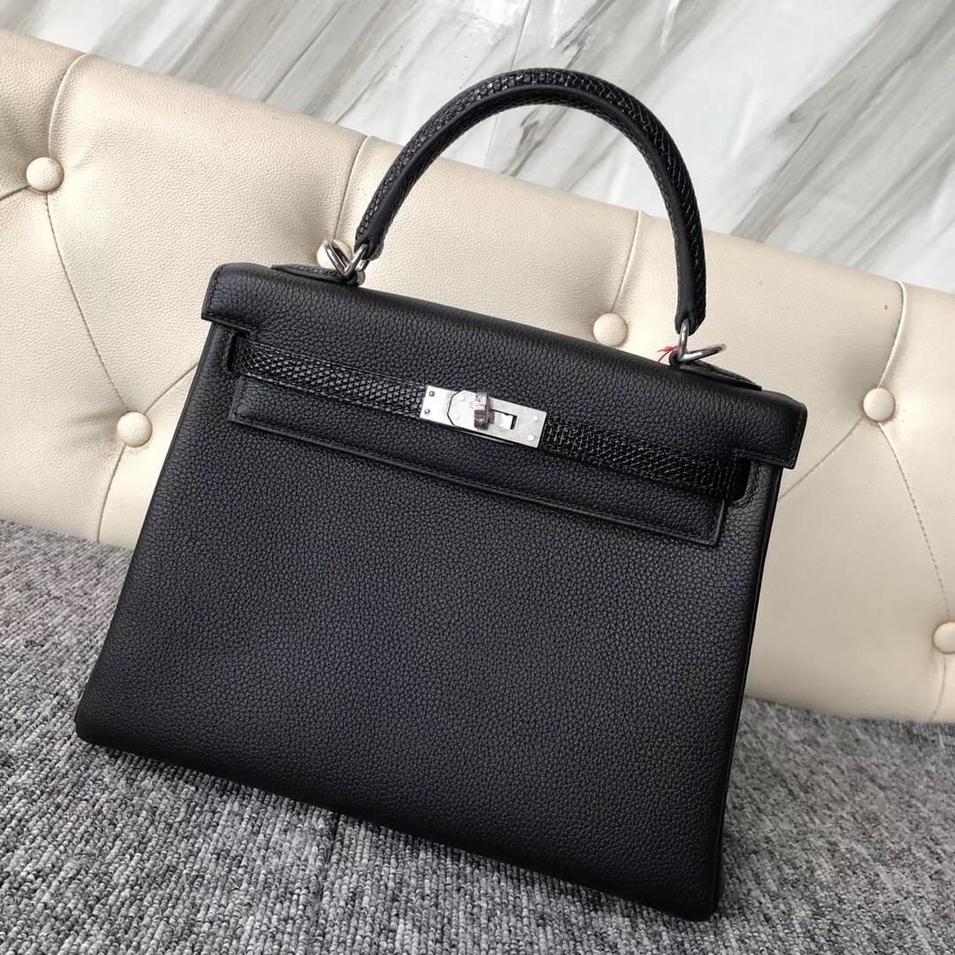 美國新澤西州 愛馬仕凱莉包 USA Hermes Kelly 25cm Touch Togo 拼 Lizard蜥蜴皮