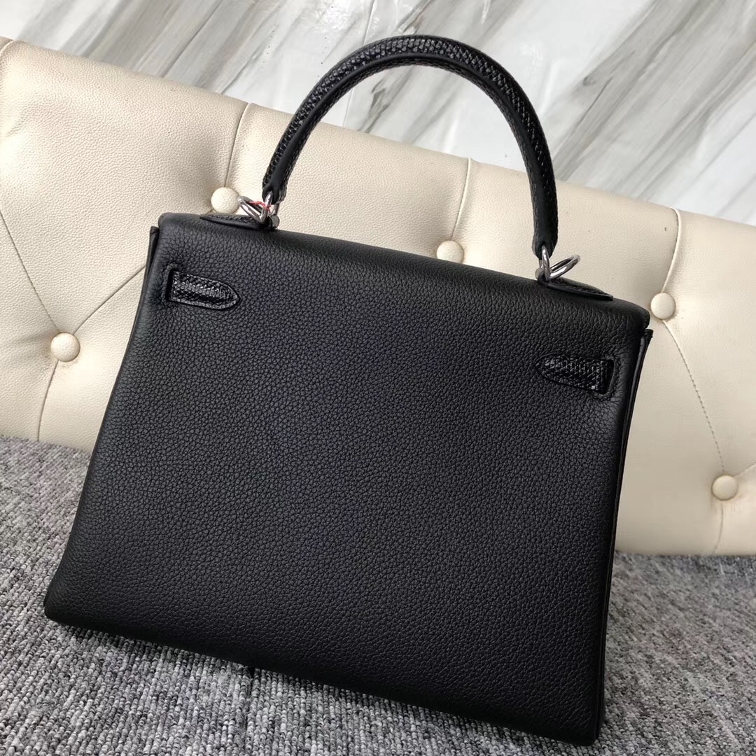 美國新澤西州 愛馬仕凱莉包 USA Hermes Kelly 25cm Touch Togo 拼 Lizard蜥蜴皮