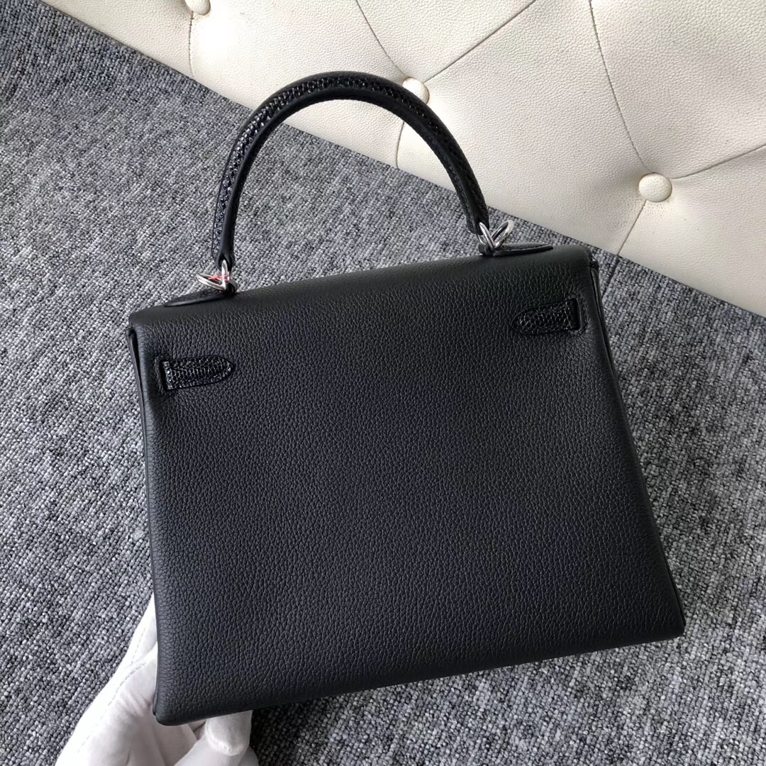 美國新澤西州 愛馬仕凱莉包 USA Hermes Kelly 25cm Touch Togo 拼 Lizard蜥蜴皮