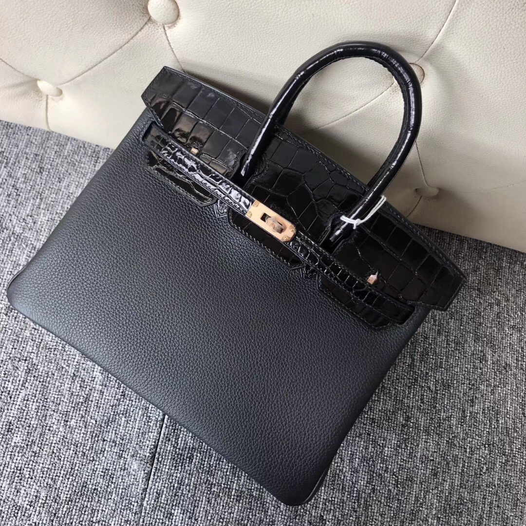 Newcastle Wollongong Hermes Birkin 25cm Touch CK89 Noir 玫瑰金扣