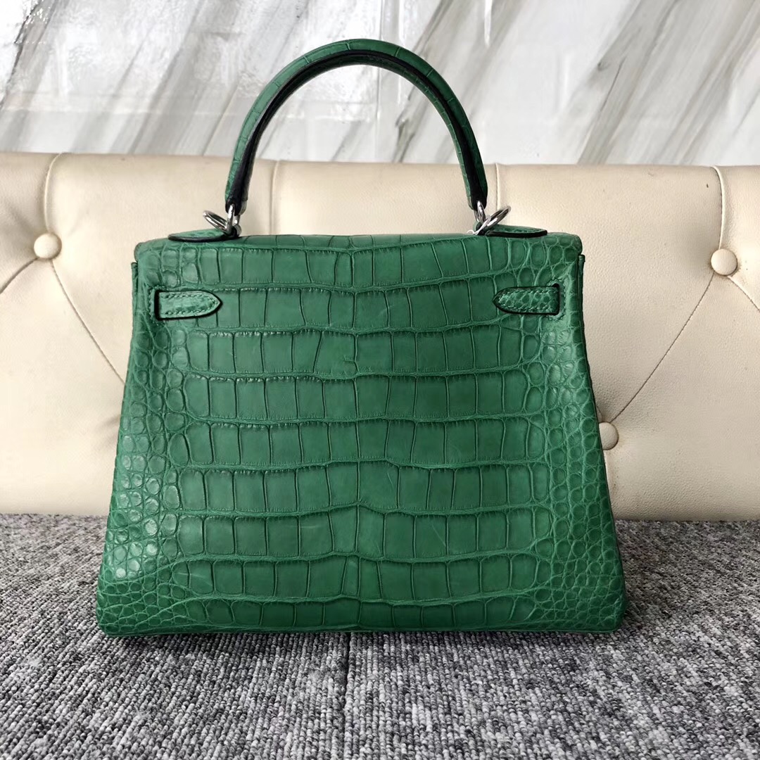 Hong Kong Hermes Kelly 25cm Matte alligator crocodile 1L Cactus 仙人掌綠