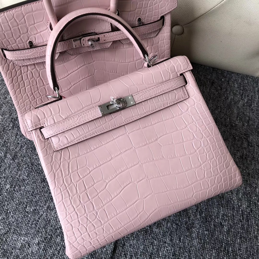 Australia Taiwan Hermes Kelly 25cm 3Q Rose Sakura 新粉色 櫻花粉 美洲鱷