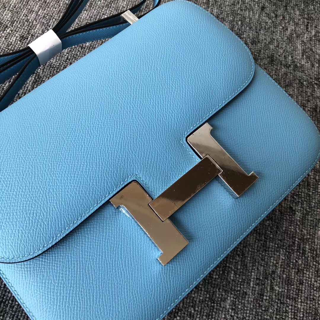 Singapore Hermes Constance 24cm P3北方藍 Blue de nord Epsom