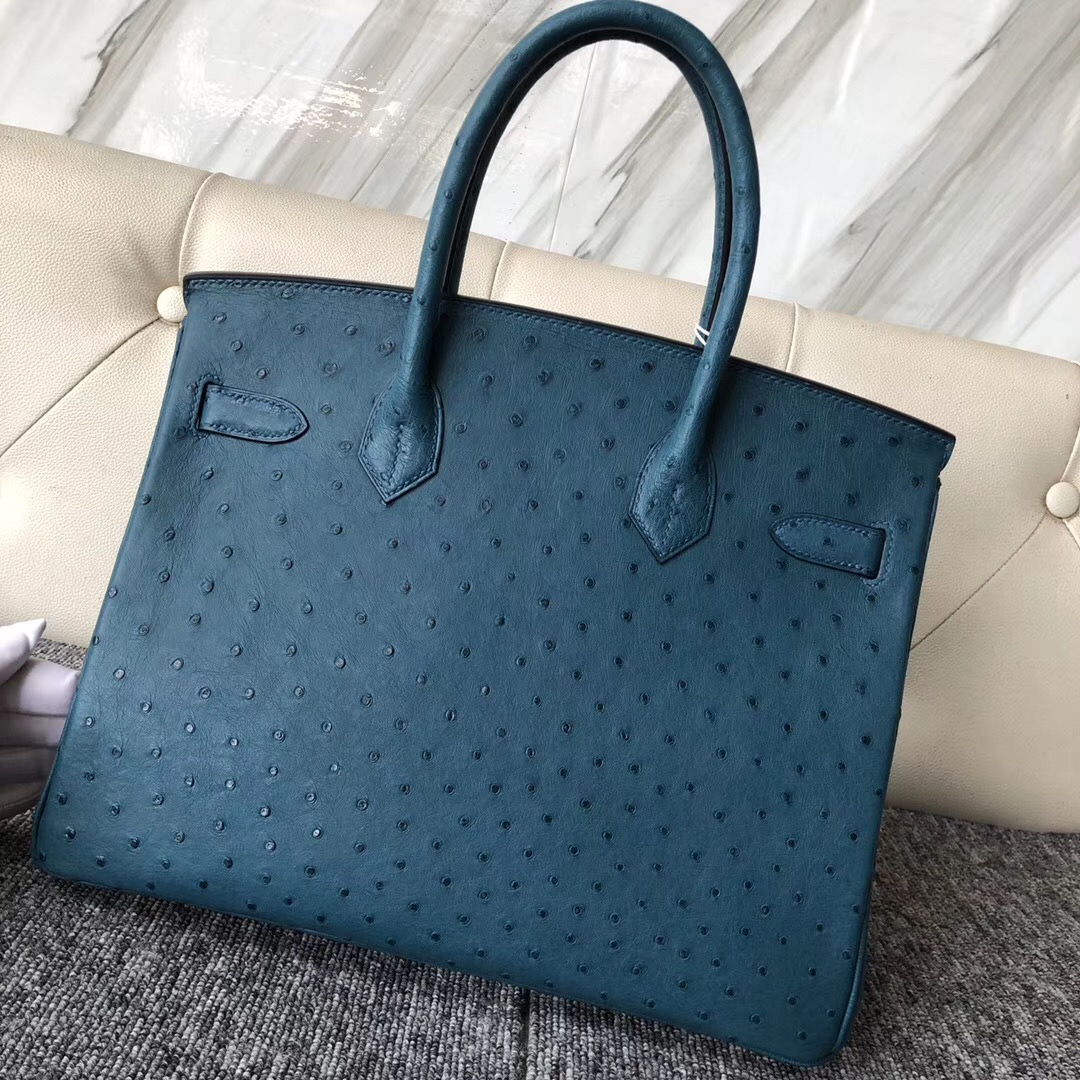 沙田區 荃灣區愛馬仕 Hong Kong Hermes Birkin 30cm 7C珊瑚藍 Ostrich