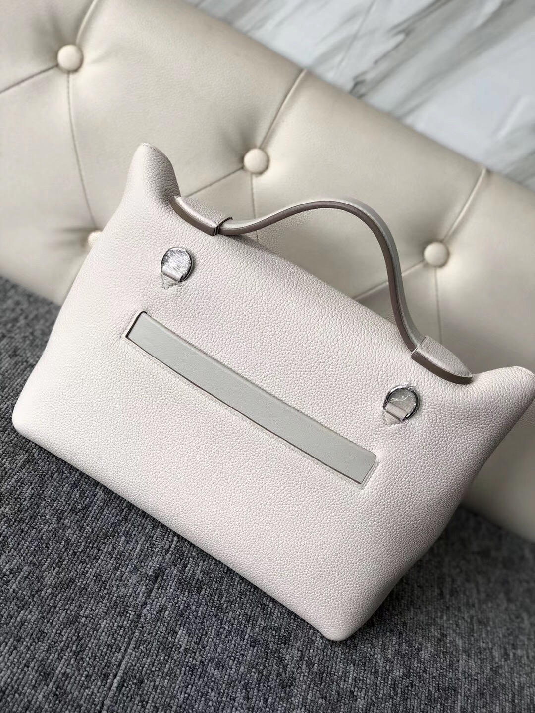 Hong Kong Hermes Kelly 24/24 Maurice 8L奶油白 Beton / CK80 Pearl Grey珍珠灰