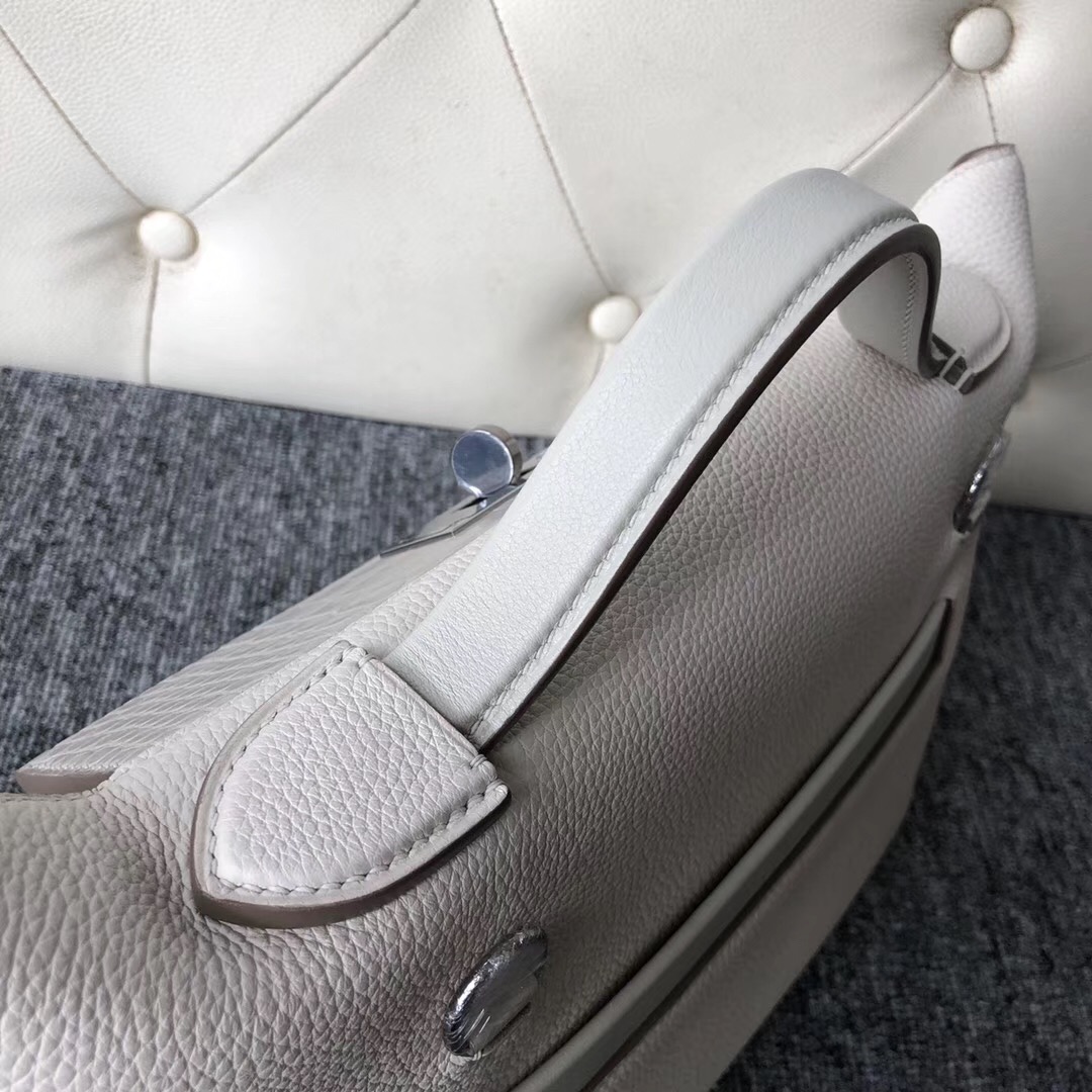 Hong Kong Hermes Kelly 24/24 Maurice 8L奶油白 Beton / CK80 Pearl Grey珍珠灰