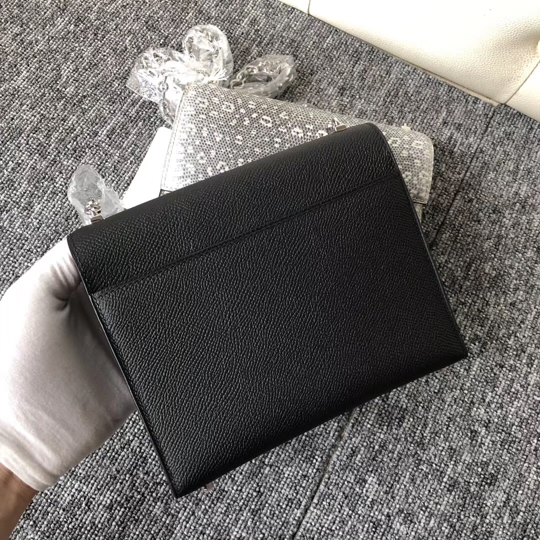 澳大利亞愛馬仕插銷包價格 Australia Hermes Verrou 17.5cm CK89 Noir