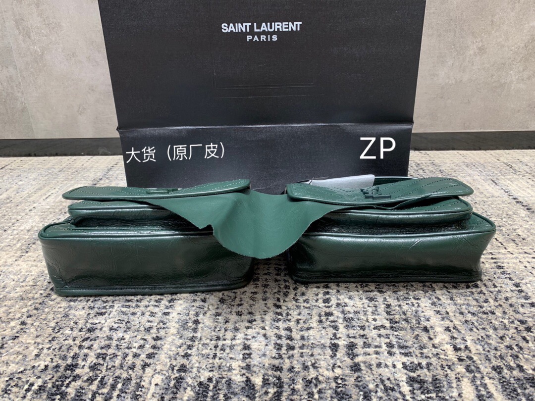 Saint Laurent YSL NIKI BABY IN CRINKLED VINTAGE LEATHER