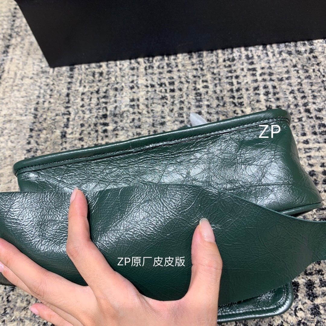 YSL NIKI MEDIUM BAG IN CRINKLED VINTAGE LEATHER