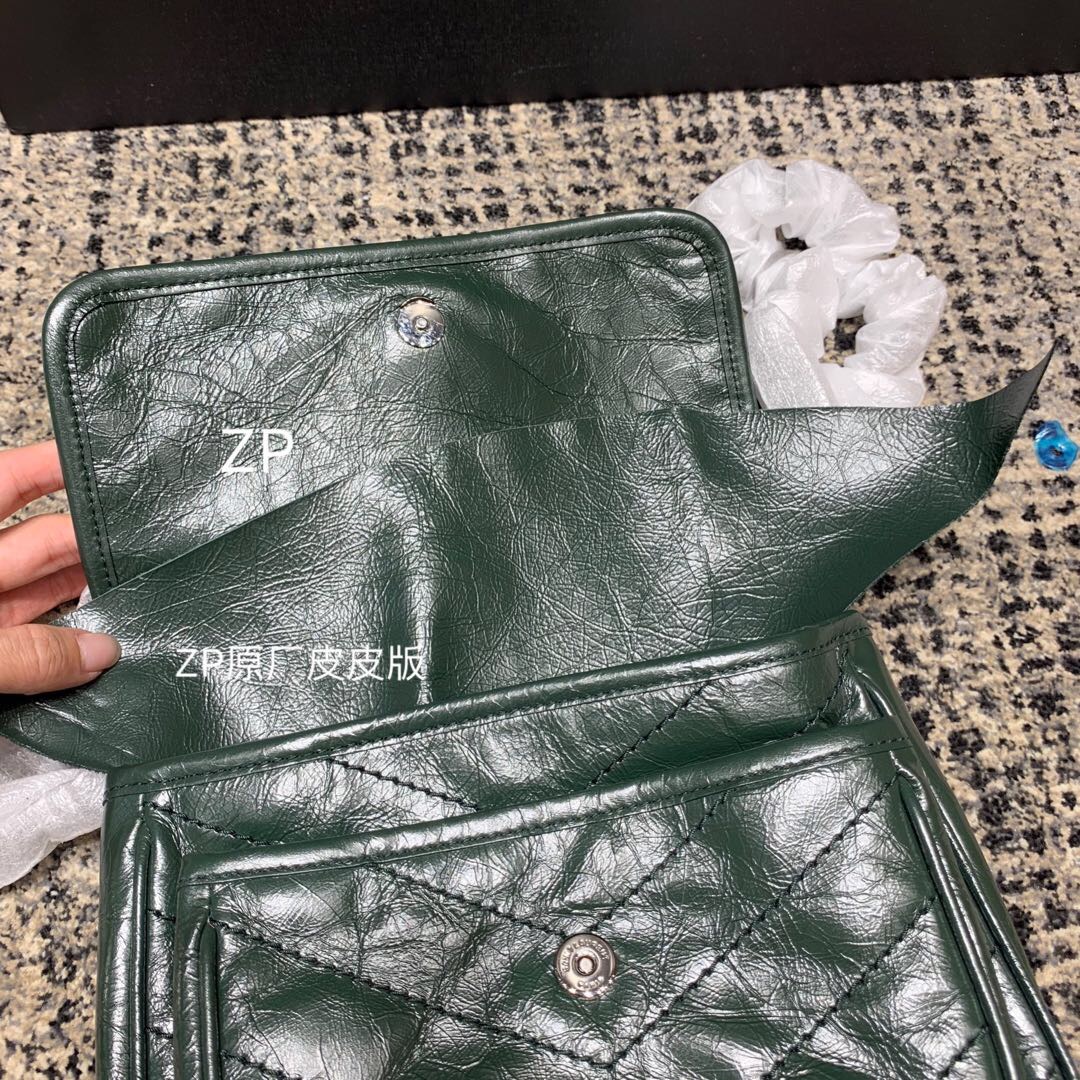 YSL NIKI MEDIUM BAG IN CRINKLED VINTAGE LEATHER