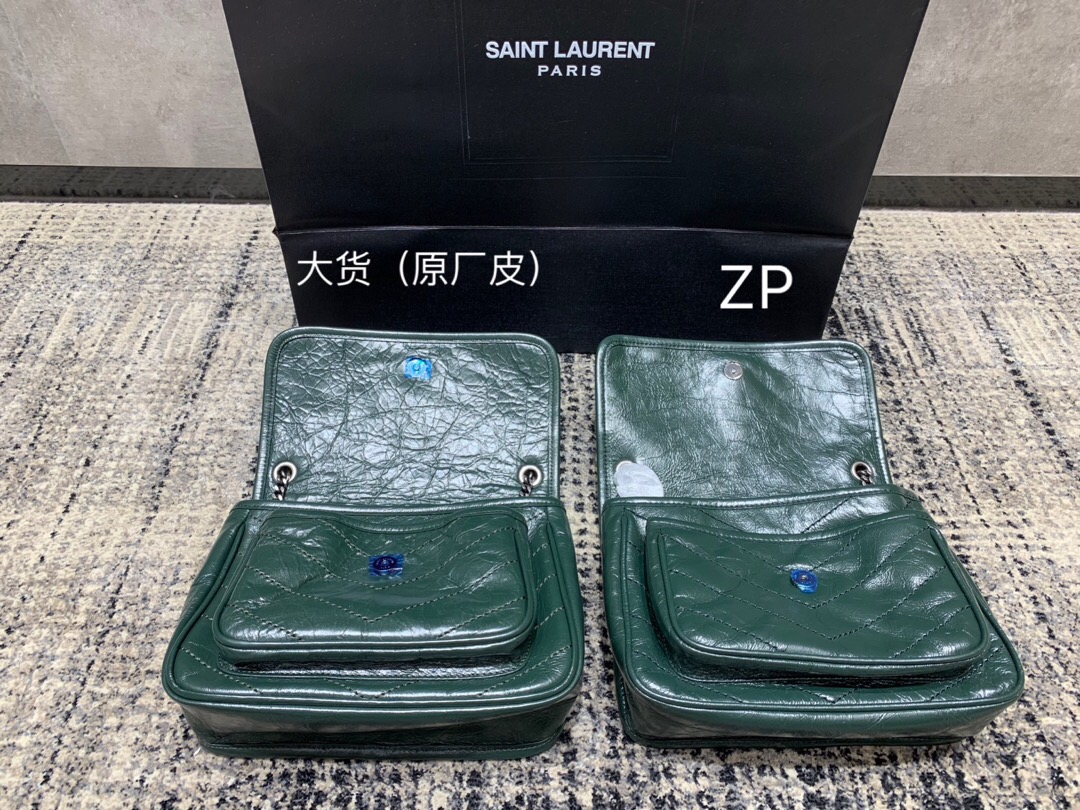 Saint Laurent YSL NIKI BABY IN CRINKLED VINTAGE LEATHER