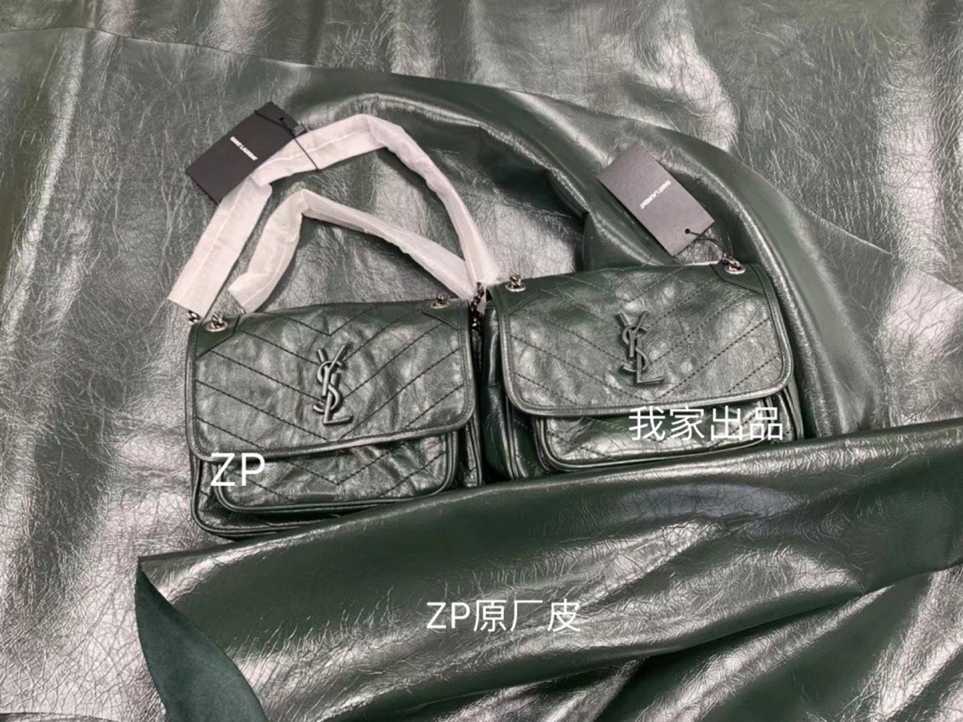 Saint Laurent YSL NIKI BABY IN CRINKLED VINTAGE LEATHER