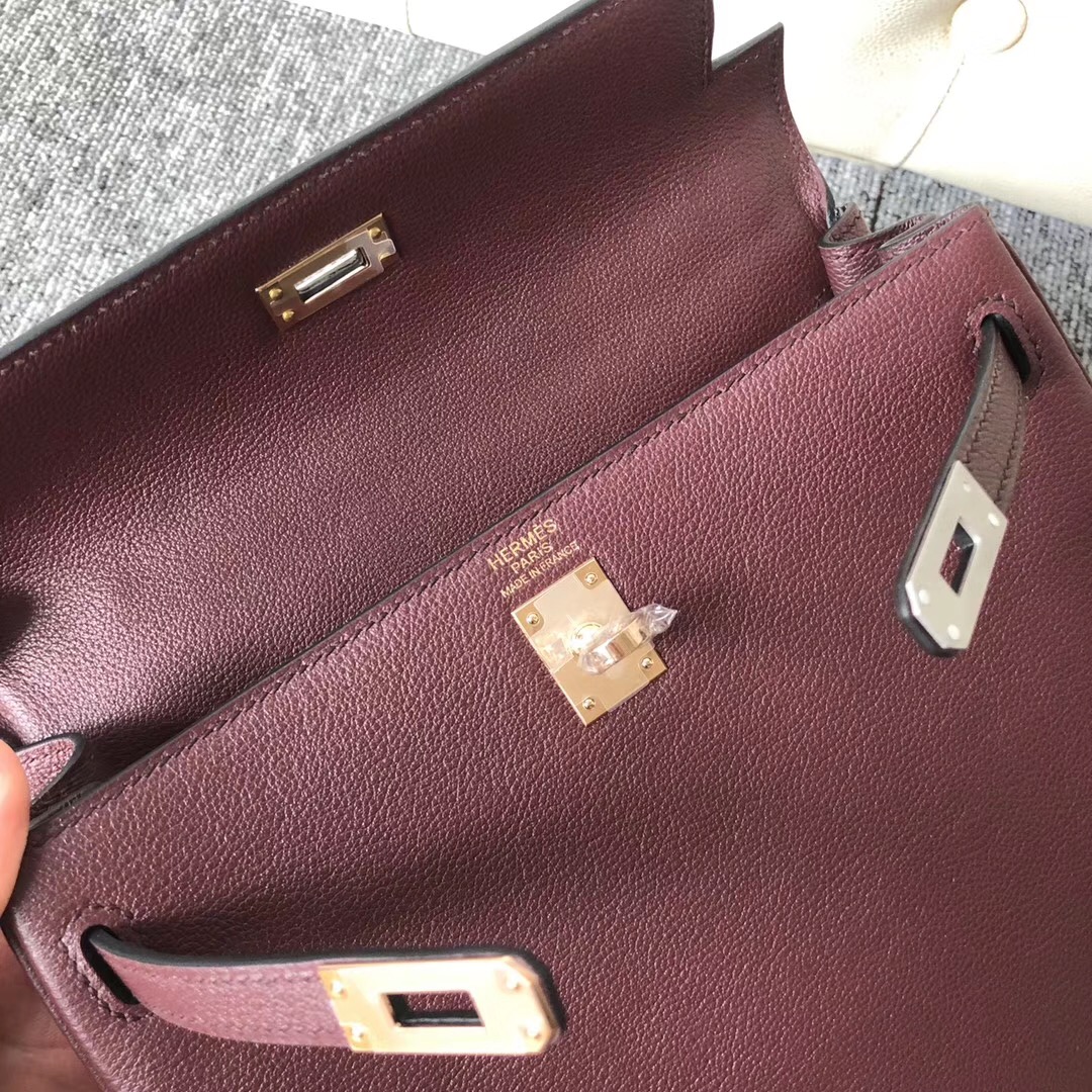 Washington State,USA Hermes Kelly 25 everycolor CK57波爾多酒紅 Bordeaux