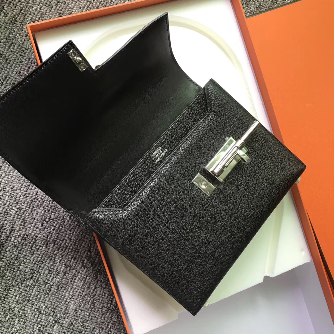 new jersey USA Hermes Verrou 17.5cm Chevre CK89黑色 Noir