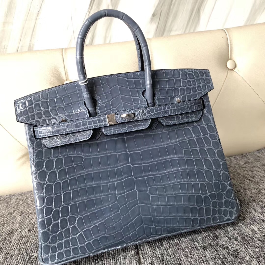 Toronto Canada Hermes Birkin 25cm nilo crocodile CK75 Blue Jean 牛仔藍