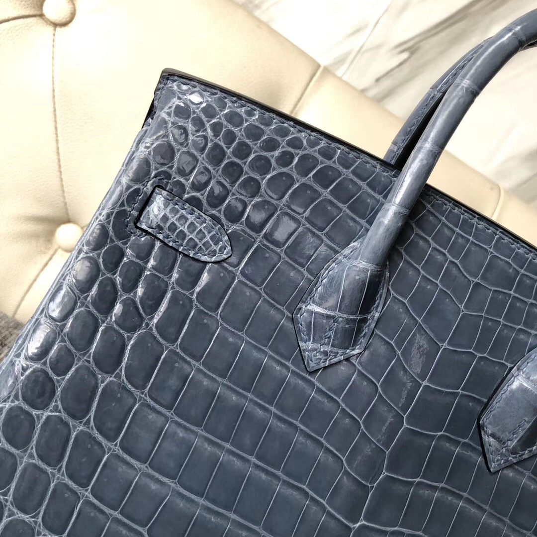 Toronto Canada Hermes Birkin 25cm nilo crocodile CK75 Blue Jean 牛仔藍