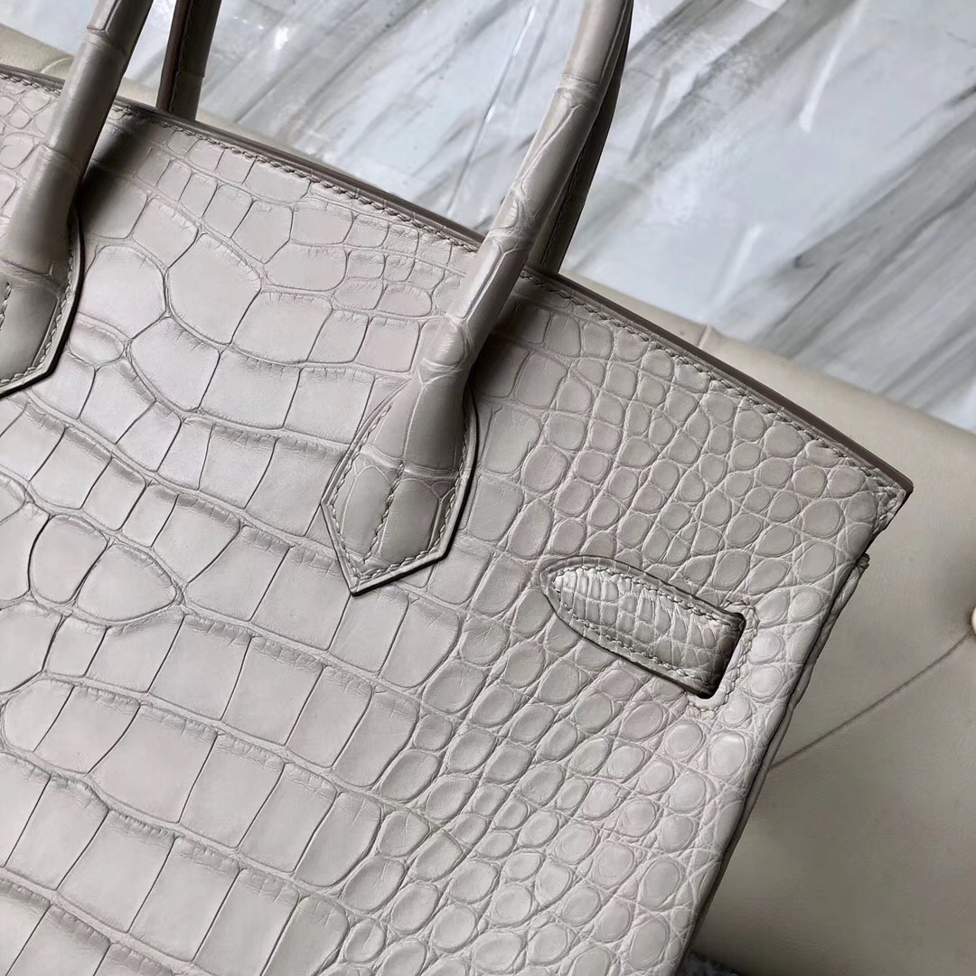 Ottawa Canada Hermes Birkin 30cm CK80珍珠灰 Pearl Grey 美洲鱷