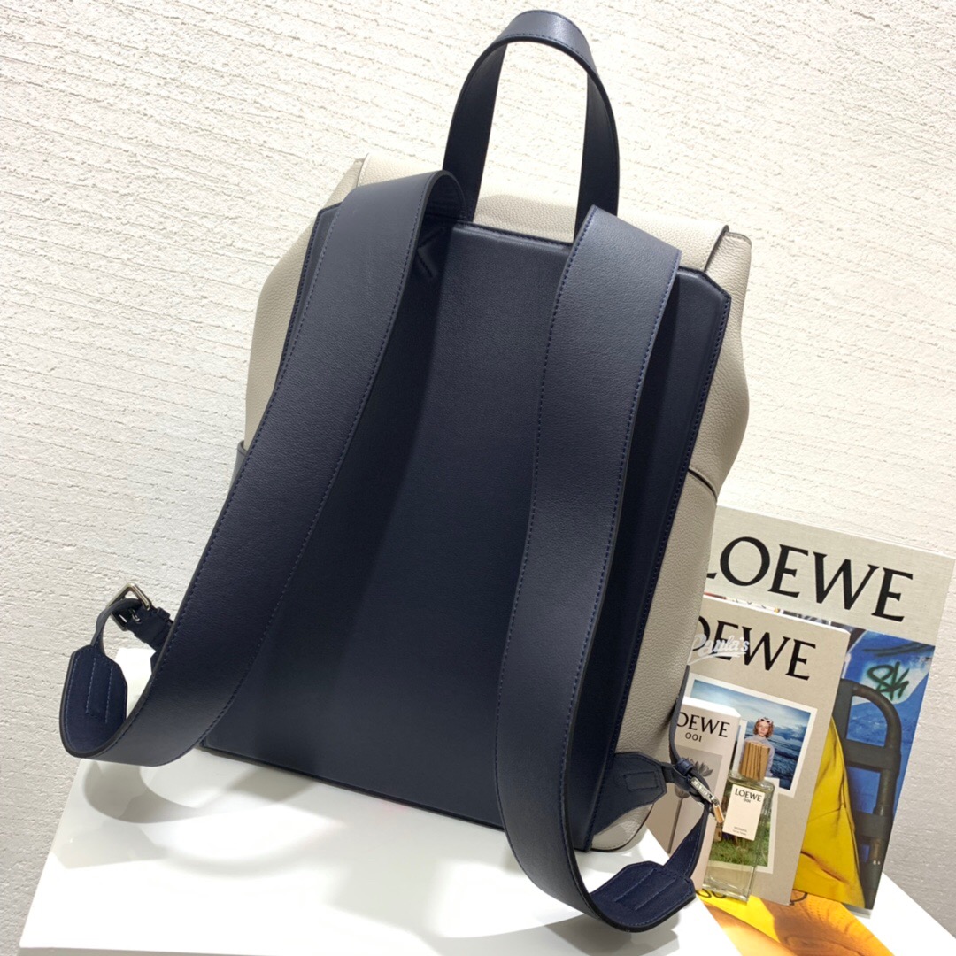 loewe男士雙肩包 幾何雙肩包 LOEWE Puzzle Backpack Grey/Yellow