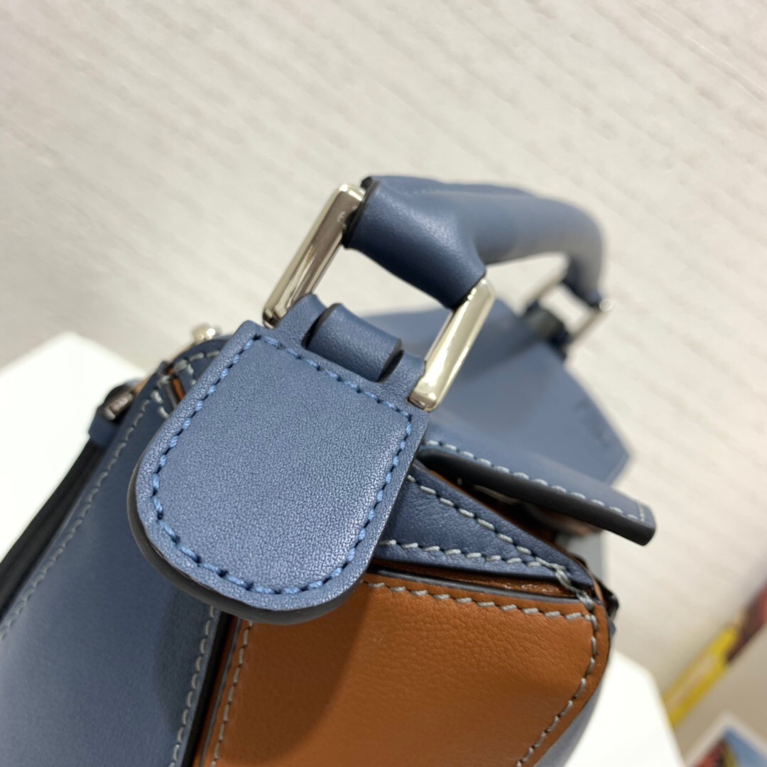 2019秋冬新品 LOEWE Puzzle Small Bag Steel Blue/Tan