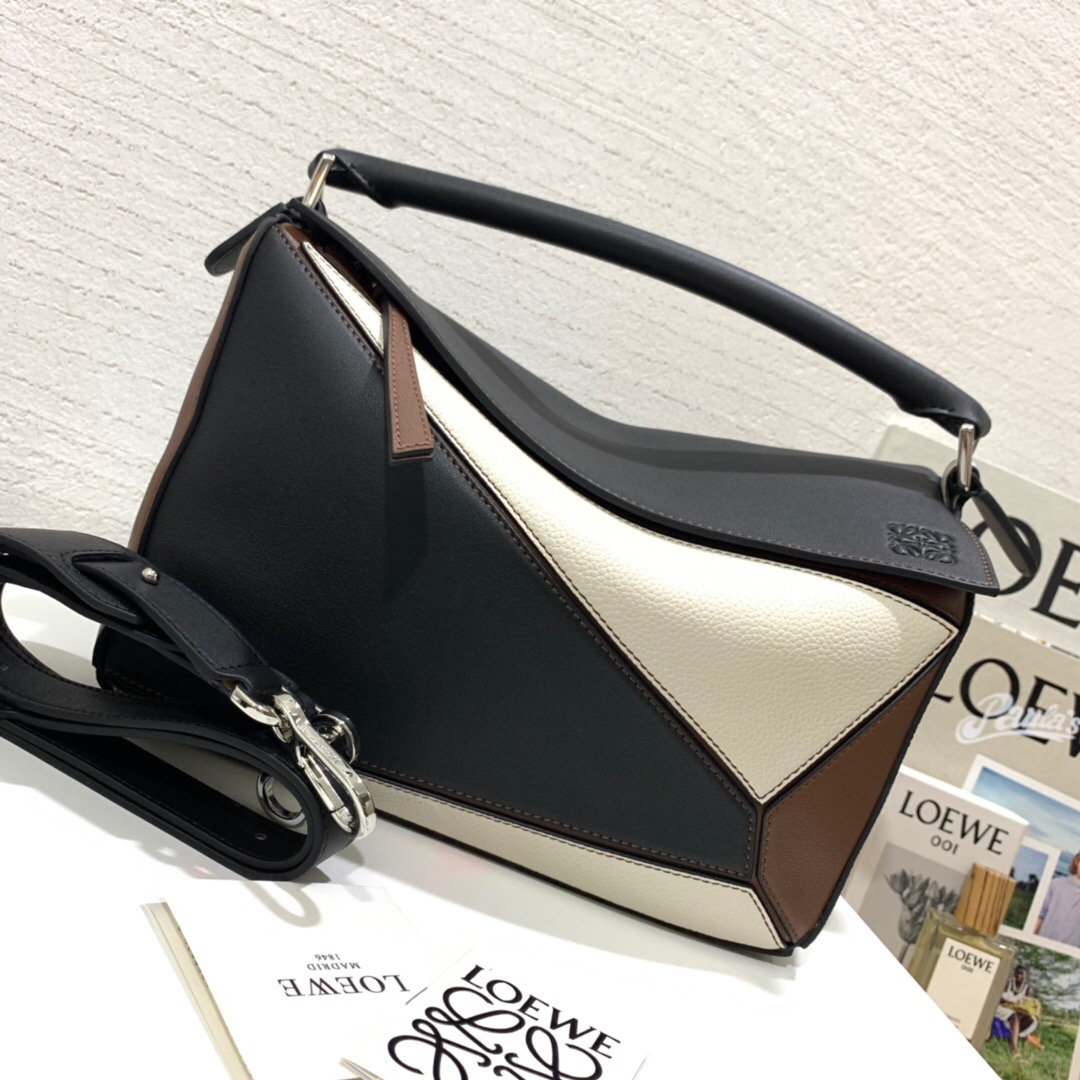 臺灣羅意威官網價格及圖片 LOEWE Puzzle Small Bag Black/Brunette