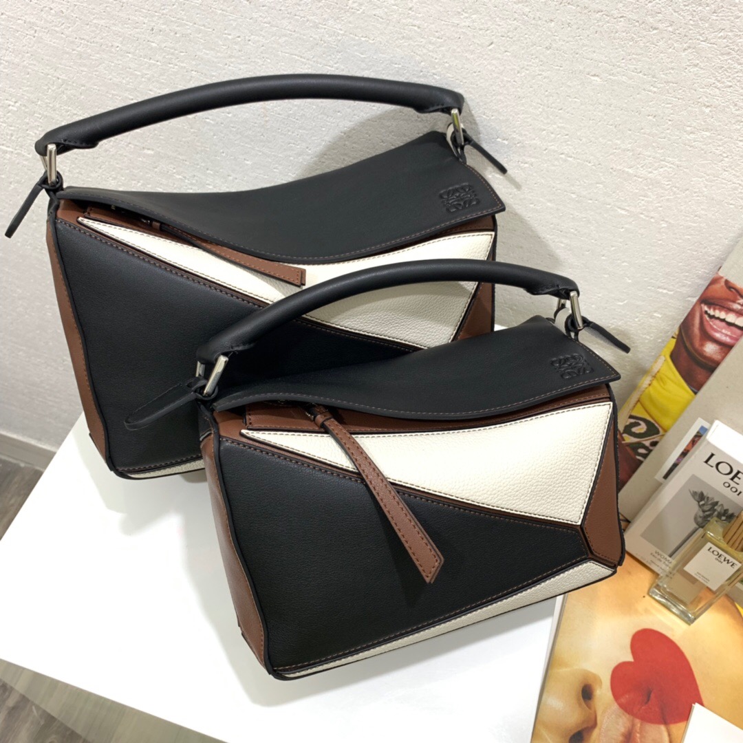 臺灣羅意威官網價格及圖片 LOEWE Puzzle Small Bag Black/Brunette