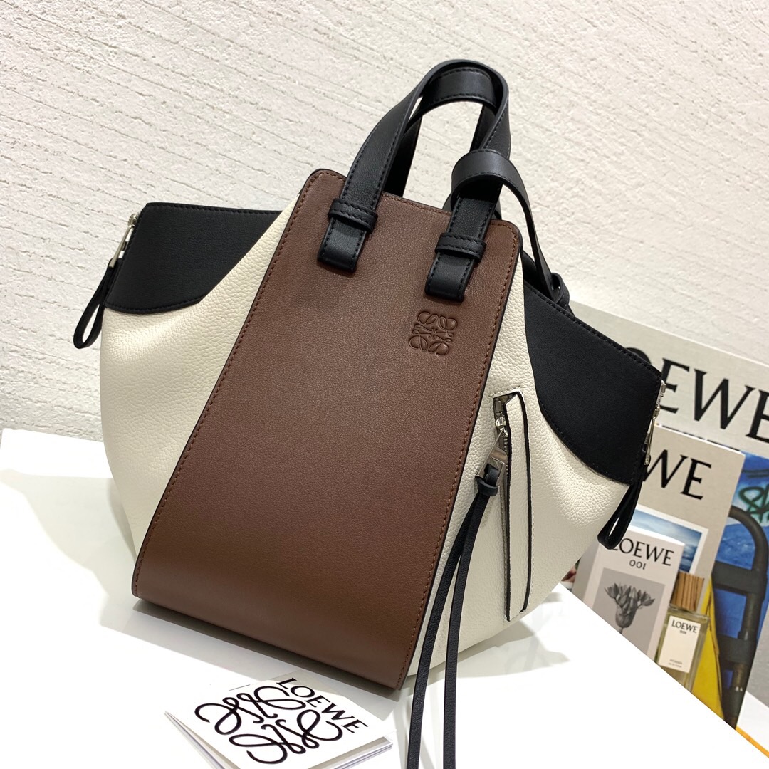 羅意威女包價格官網 Loewe Hammock Small Bag Black/Brunette